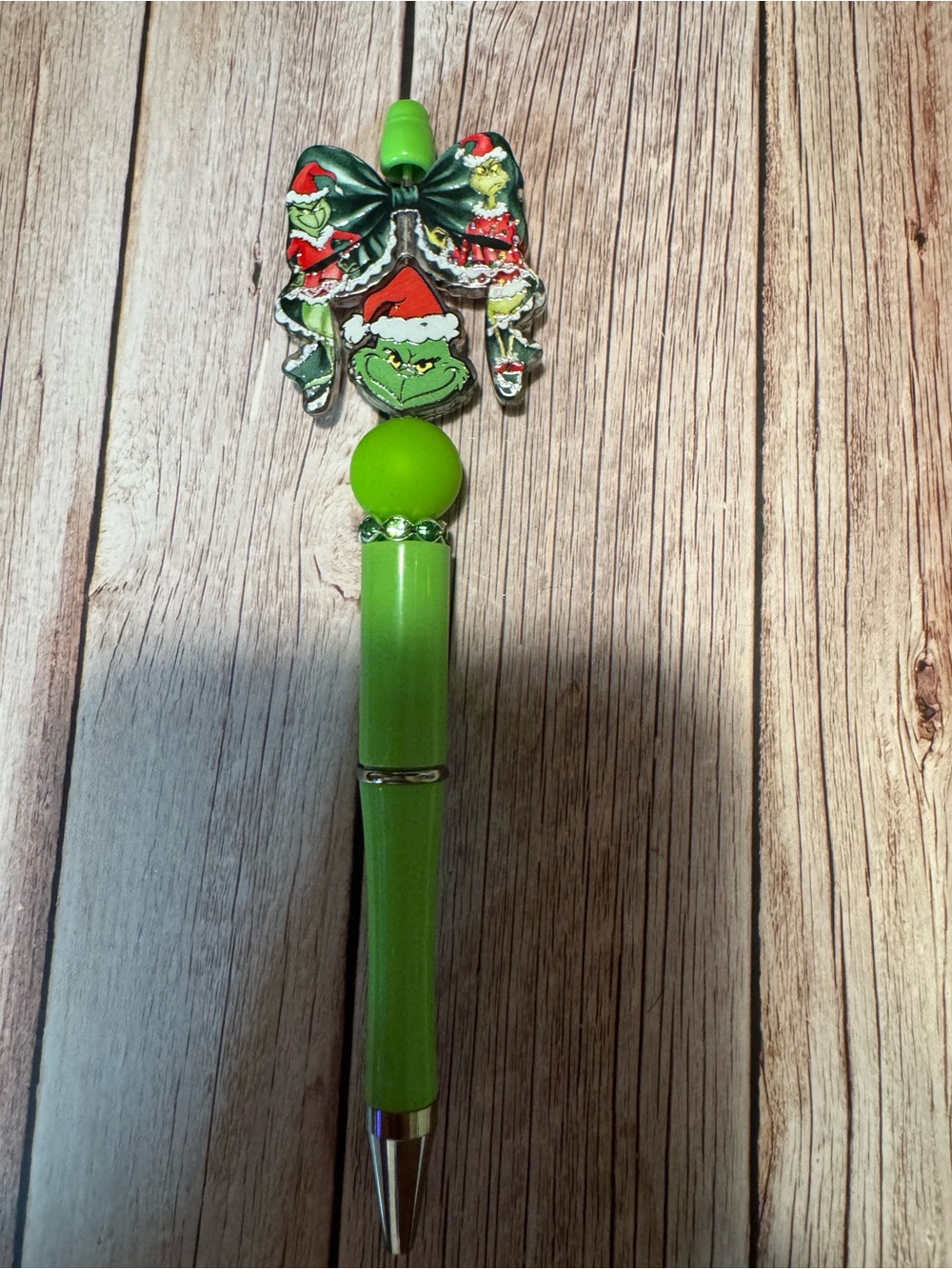 Grinch Green Holiday Pen with Decorative Top